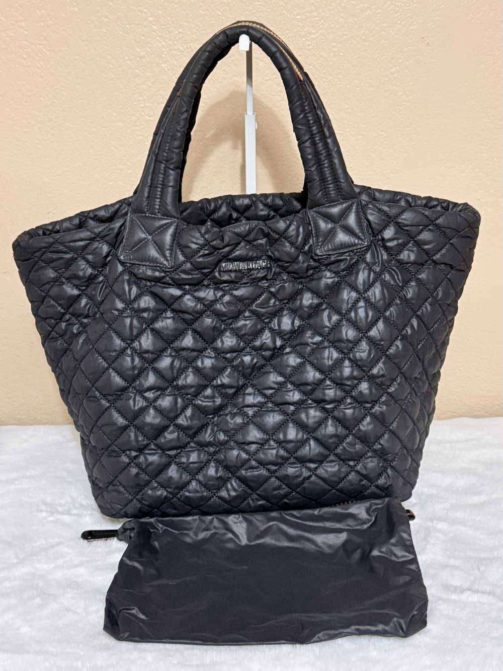 MZ Wallace Black Quilted Tote Bag